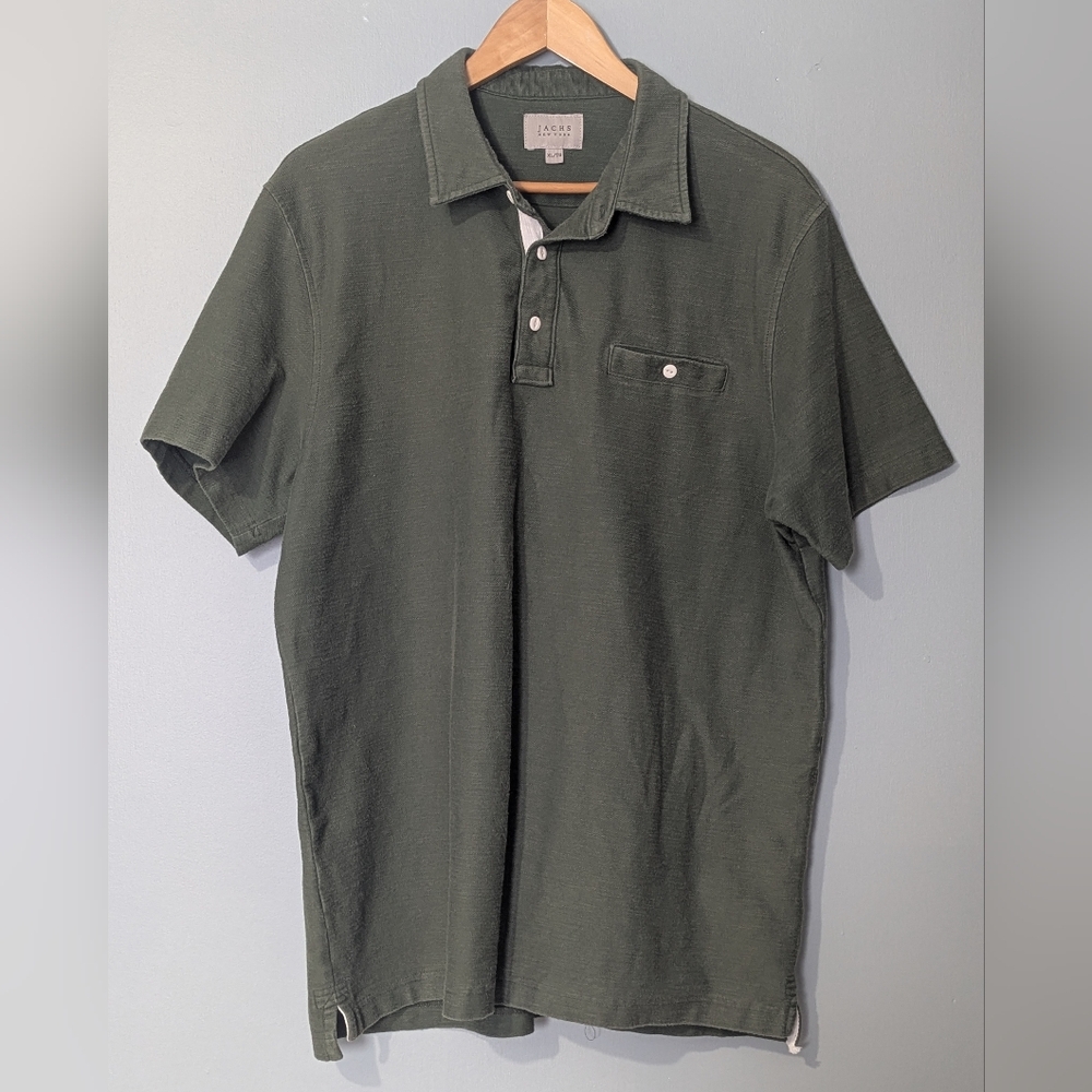 Jachs New York Olive Green Short‎ Sleeve Polo Shirt